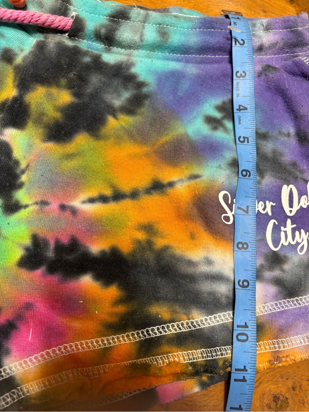 Tie-Dye Lounge Shorts - White & Multicolor - Picture 8 of 11
